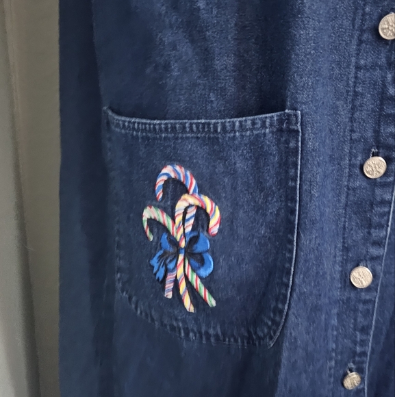 Candy cane denim maxi dress size 14 - Picture 4 of 9